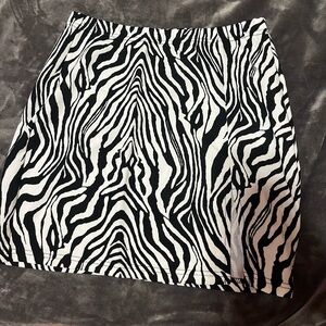 Zebra print skirt